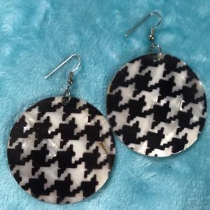 Black & white Houndstooth Earrings